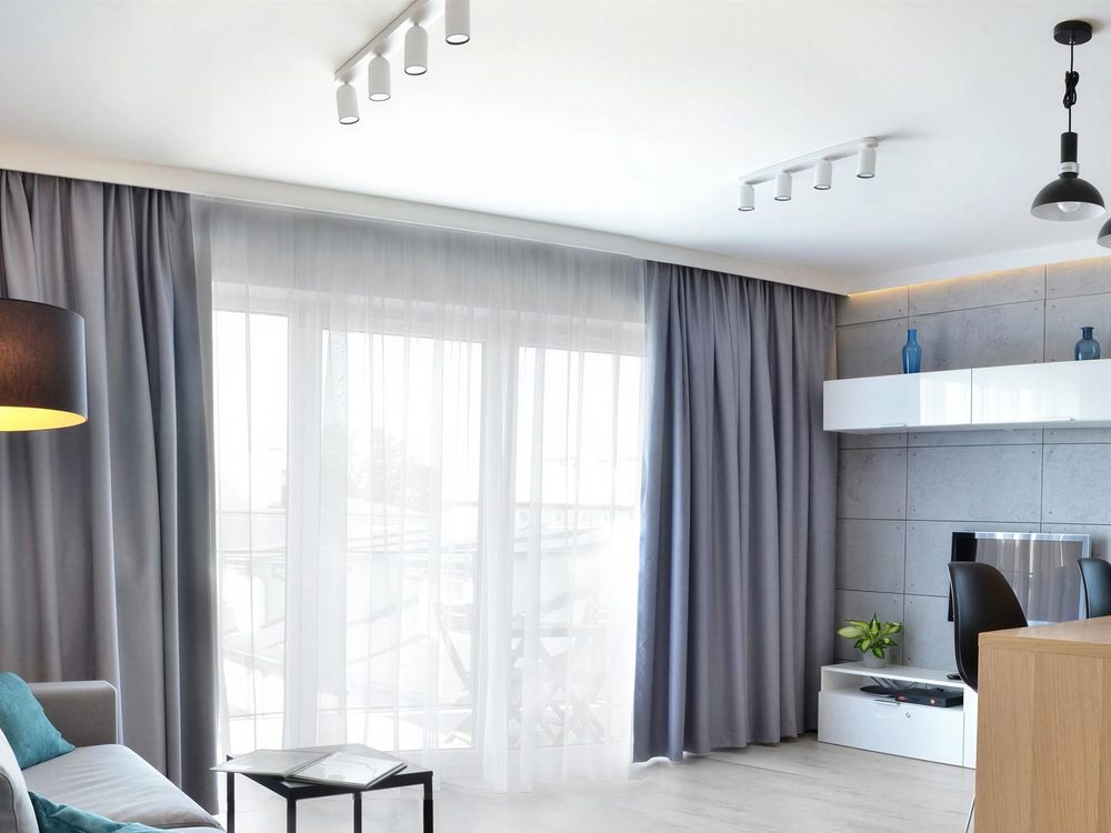 Apartament Powietrze – jasne wnętrze salonu